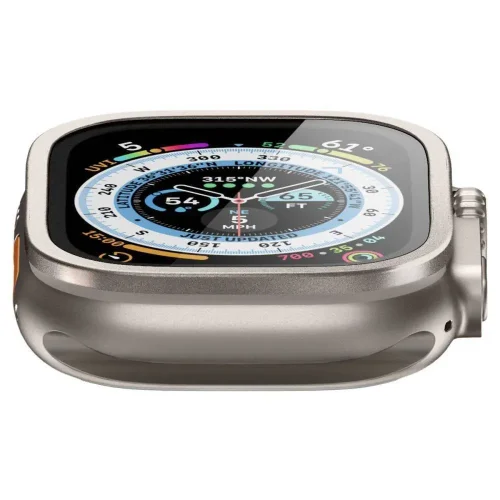 Alternative view of Spigen Glas.tR Slim Pro Full Cover Titanium Apple Watch Ultra 1/2/3 49mm