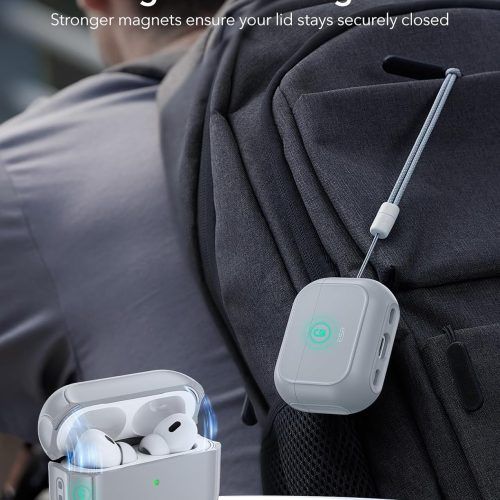 Alternative view of Θήκη ESR AirPods Pro 1/2 Orbit Hybrid Case Grey (MagSafe Compatible)
