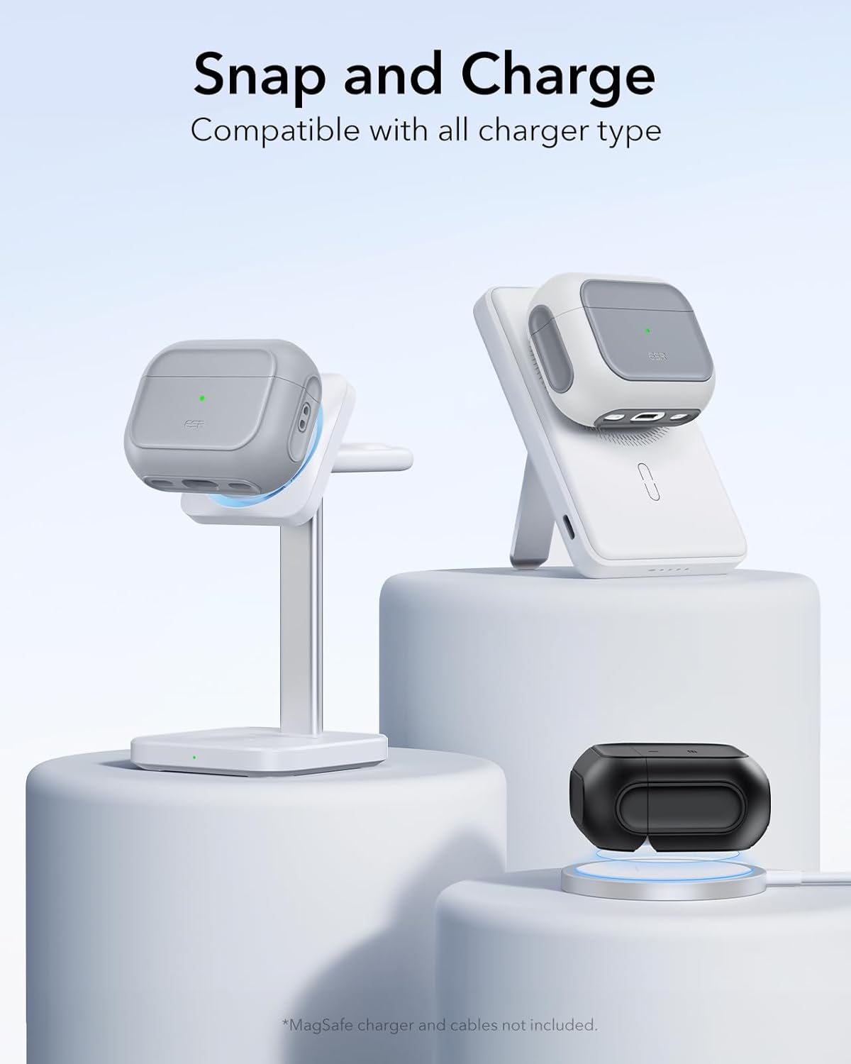 Θήκη ESR AirPods Pro 1/2 Orbit Hybrid Case Grey (MagSafe Compatible) APPLE AIRPODS ESR Θήκη ESR AirPods Pro 1/2 Orbit Hybrid Case Grey (MagSafe Compatible) - Image 6