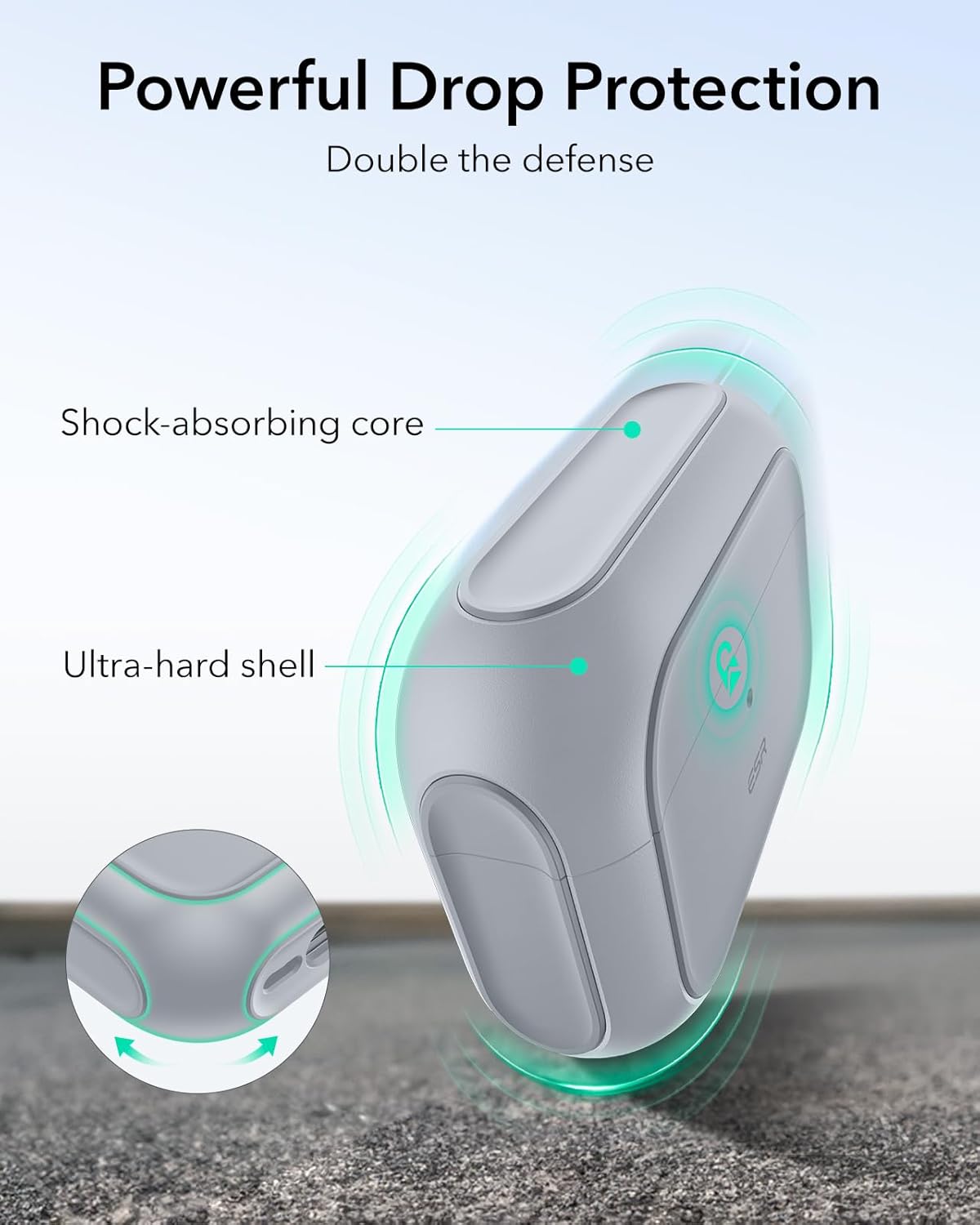 Θήκη ESR AirPods Pro 1/2 Orbit Hybrid Case Grey (MagSafe Compatible) APPLE AIRPODS ESR Θήκη ESR AirPods Pro 1/2 Orbit Hybrid Case Grey (MagSafe Compatible) - Image 5