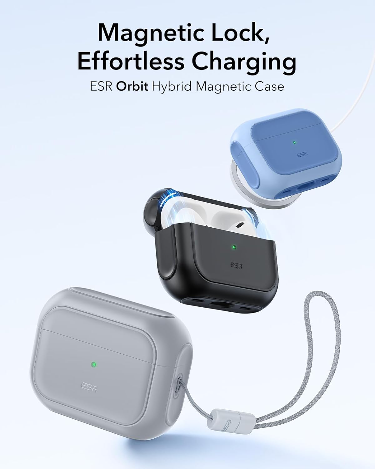 Θήκη ESR AirPods Pro 1/2 Orbit Hybrid Case Grey (MagSafe Compatible) APPLE AIRPODS ESR Θήκη ESR AirPods Pro 1/2 Orbit Hybrid Case Grey (MagSafe Compatible) - Image 3