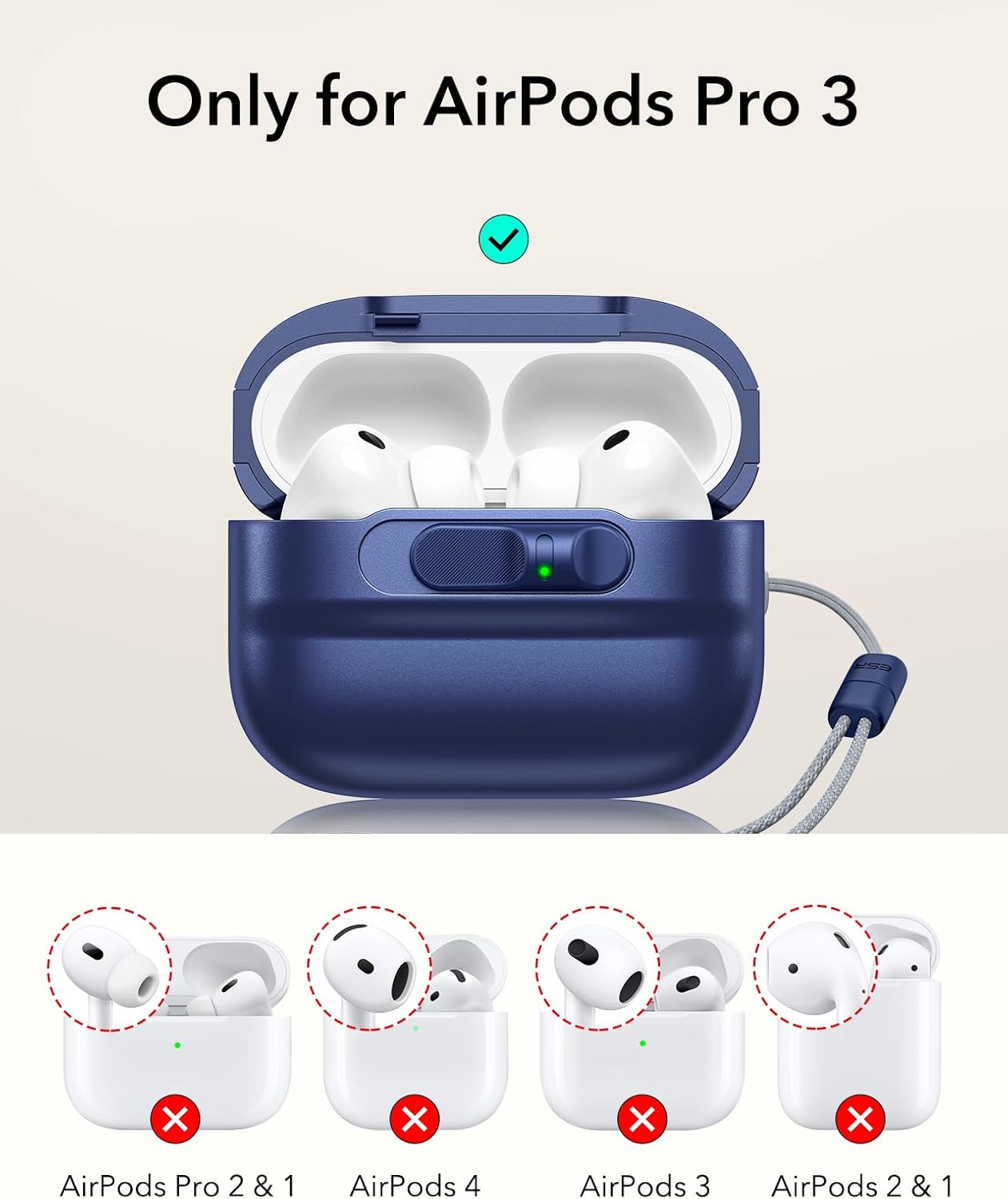 Θήκη ESR AirPods Pro 3 Pulse FlickLock Dark Blue (MagSafe Compatible) APPLE AIRPODS ESR Θήκη ESR AirPods Pro 3 Pulse FlickLock Dark Blue (MagSafe Compatible) - Image 9