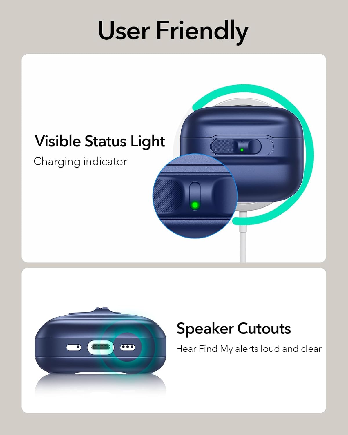 Θήκη ESR AirPods Pro 3 Pulse FlickLock Dark Blue (MagSafe Compatible) APPLE AIRPODS ESR Θήκη ESR AirPods Pro 3 Pulse FlickLock Dark Blue (MagSafe Compatible) - Image 3