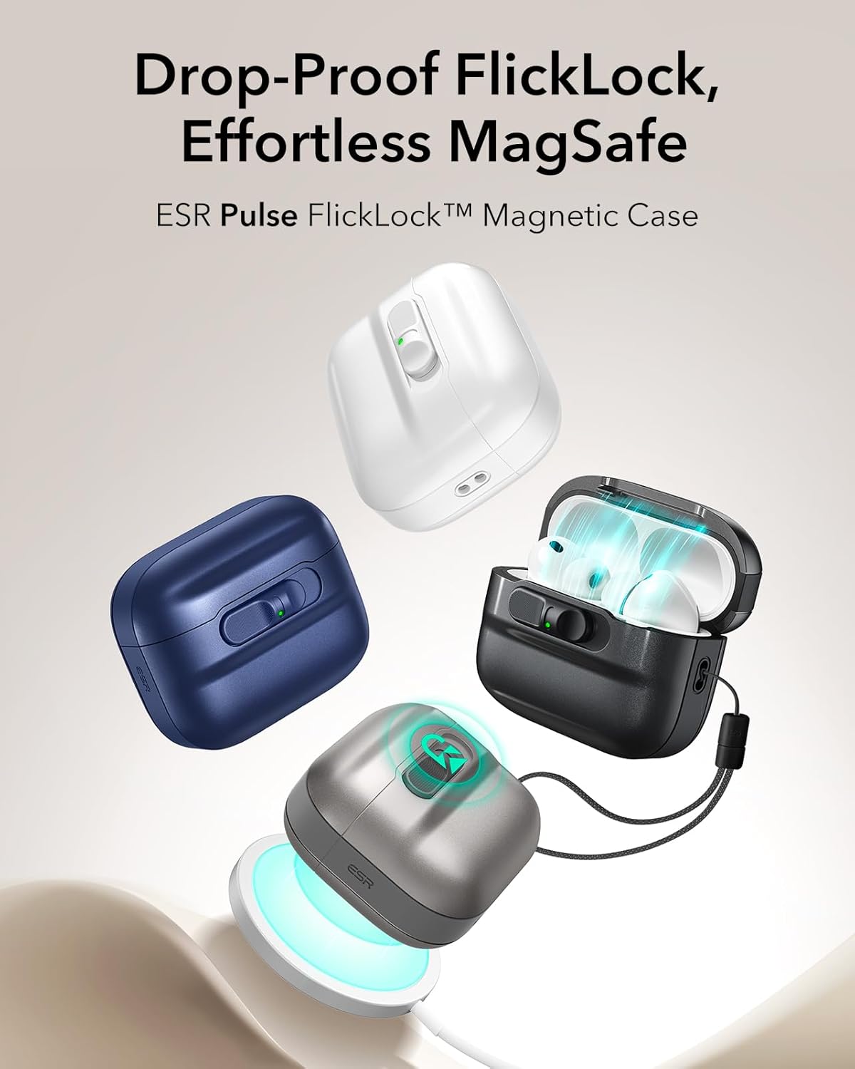 Θήκη ESR AirPods Pro 3 Pulse FlickLock Dark Blue (MagSafe Compatible) APPLE AIRPODS ESR Θήκη ESR AirPods Pro 3 Pulse FlickLock Dark Blue (MagSafe Compatible) - Image 8