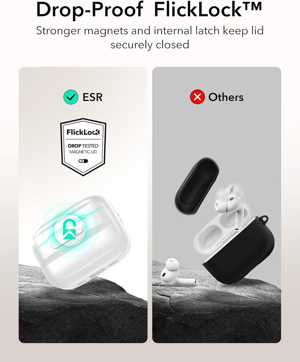 Θήκη ESR AirPods Pro 3 Pulse FlickLock White (MagSafe Compatible) APPLE AIRPODS ESR Θήκη ESR AirPods Pro 3 Pulse FlickLock White (MagSafe Compatible) - Image 6