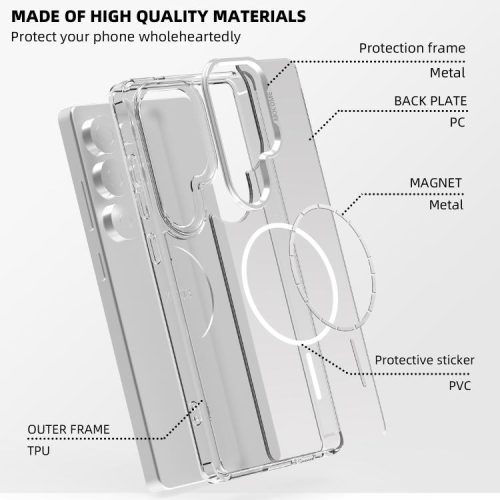 Alternative view of Θήκη Orso MagSafe Metal Tone Clear Grey Samsung Galaxy S25 Ultra