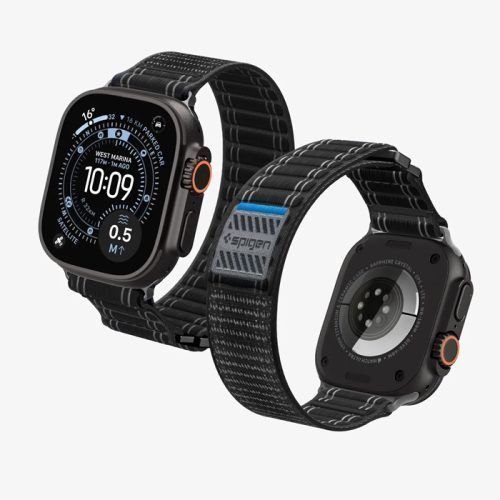 Λουράκι Spigen Fabric Black Apple Watch 44/45/46/49mm (WBF0) APPLE WATCH Spigen Λουράκι Spigen Fabric Black Apple Watch 44/45/46/49mm (WBF0)