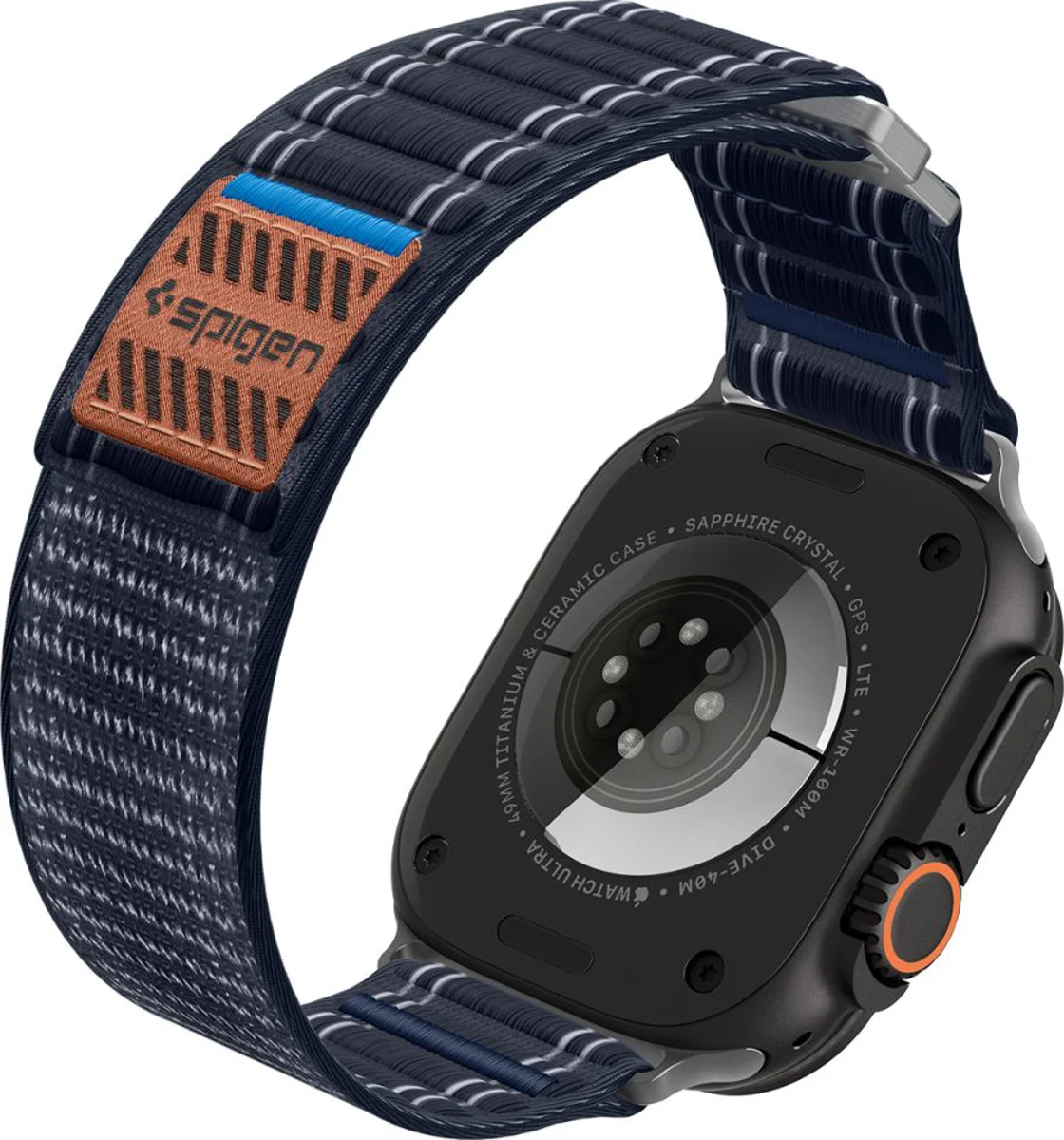 Λουράκι Spigen Fabric Navy Blue Apple Watch 44/45/46/49mm (WBF0) APPLE WATCH Spigen Λουράκι Spigen Fabric Navy Blue Apple Watch 44/45/46/49mm (WBF0) - Image 4