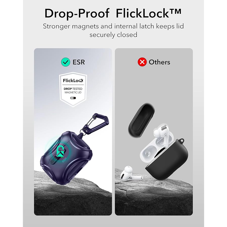 Θήκη ESR AirPods Pro 1/2 Cyber FlickLock Armor Purple (Magsafe Compatible) APPLE AIRPODS ESR Θήκη ESR AirPods Pro 1/2 Cyber FlickLock Armor Purple (Magsafe Compatible) - Image 7