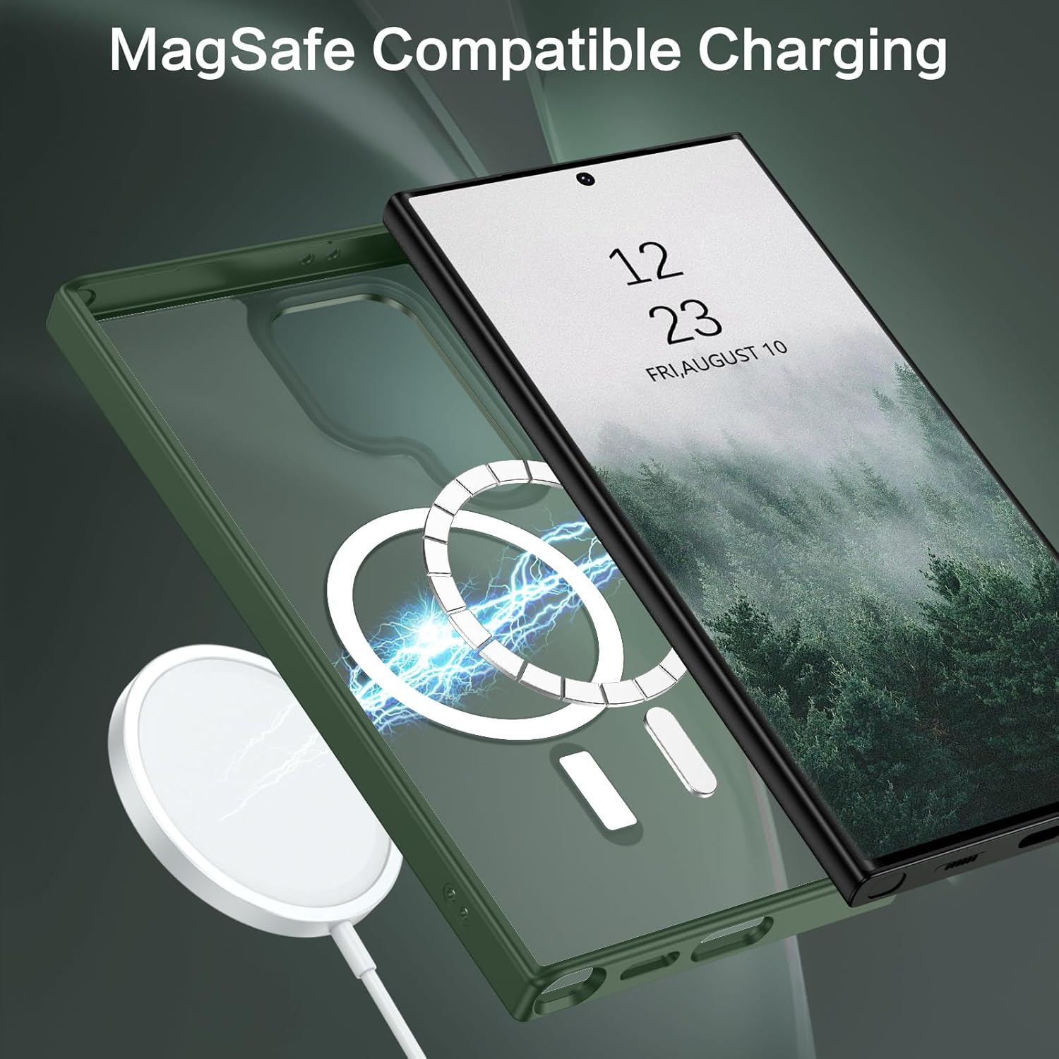 Θήκη Orso MagCase Focus Frosted Forest Green Samsung Galaxy S25 Ultra ΘΗΚΕΣ Orso Θήκη Orso MagCase Focus Frosted Forest Green Samsung Galaxy S25 Ultra - Image 2