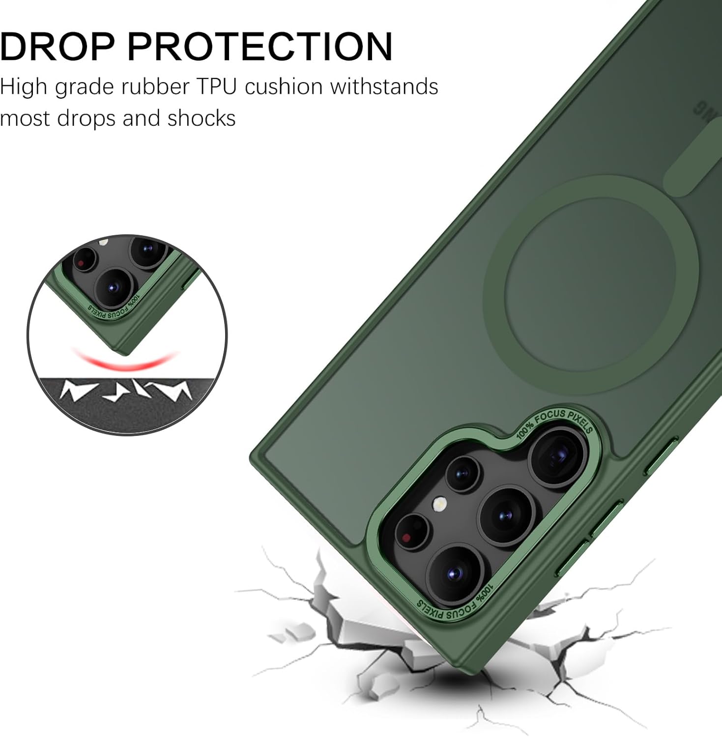 Θήκη Orso MagCase Focus Frosted Forest Green Samsung Galaxy S25 Ultra ΘΗΚΕΣ Orso Θήκη Orso MagCase Focus Frosted Forest Green Samsung Galaxy S25 Ultra - Image 5