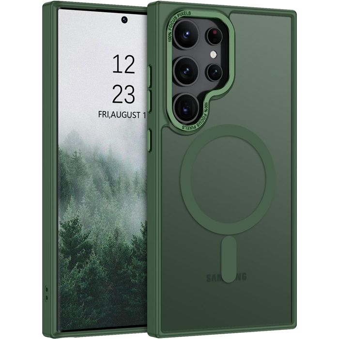 Θήκη Orso MagCase Focus Frosted Forest Green Samsung Galaxy S25 Ultra ΘΗΚΕΣ Orso Θήκη Orso MagCase Focus Frosted Forest Green Samsung Galaxy S25 Ultra