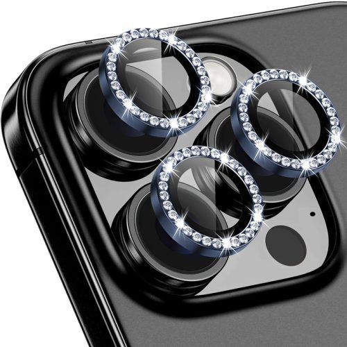 Orso Lens Camera Tempered Glass Blue Diamonds iPhone 15 Pro/15 Pro Max