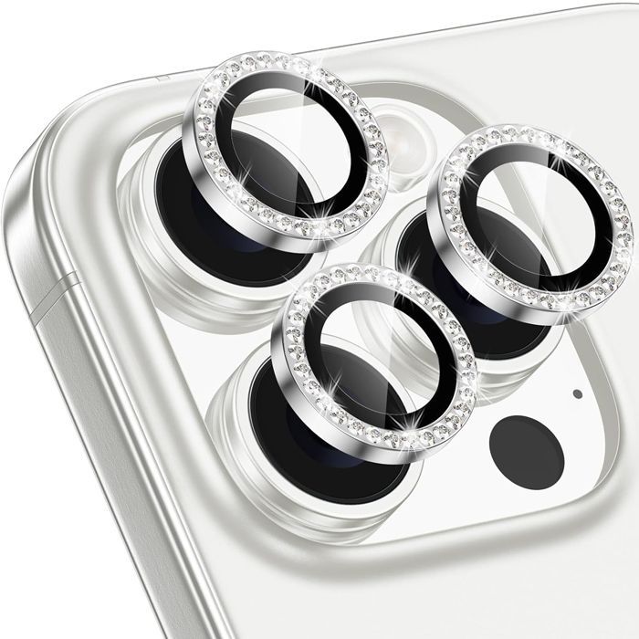 Orso Lens Camera Tempered Glass Silver Diamonds iPhone 16 Pro/16 Pro Max ΠΡΟΣΤΑΣΙΑ ΟΘΟΝΗΣ Orso Orso Lens Camera Tempered Glass Silver Diamonds iPhone 16 Pro/16 Pro Max