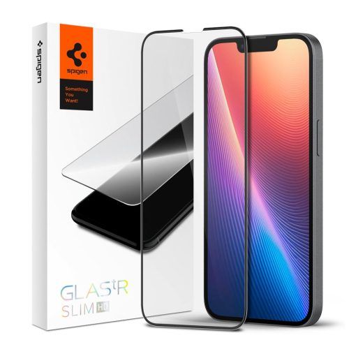 Spigen GLAS. tR Full Cover HD Tempered Glass iPhone 13/13 Pro/14/16e/17e ΠΡΟΣΤΑΣΙΑ ΟΘΟΝΗΣ Spigen Spigen GLAS. tR Full Cover HD Tempered Glass iPhone 13/13 Pro/14/16e/17e