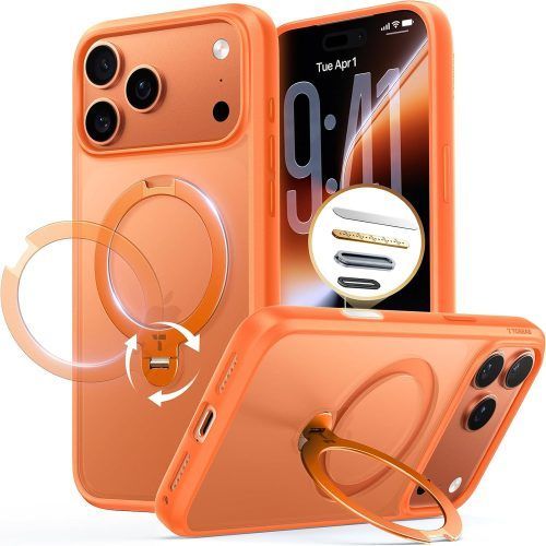 Θήκη Torras Ostand Spin MagSafe Energy Orange iPhone 17 Pro Max ΘΗΚΕΣ TORRAS Θήκη Torras Ostand Spin MagSafe Energy Orange iPhone 17 Pro Max
