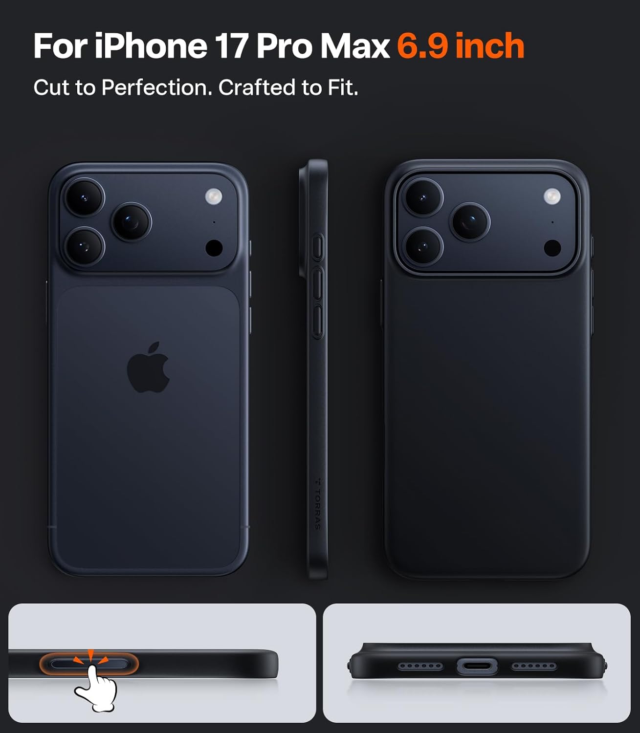 Θήκη Torras SlimFit MagSafe Black iPhone 17 Pro Max ΘΗΚΕΣ TORRAS Θήκη Torras SlimFit MagSafe Black iPhone 17 Pro Max - Image 6