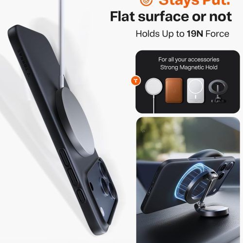 Alternative view of Θήκη Torras SlimFit MagSafe Black iPhone 17 Pro Max