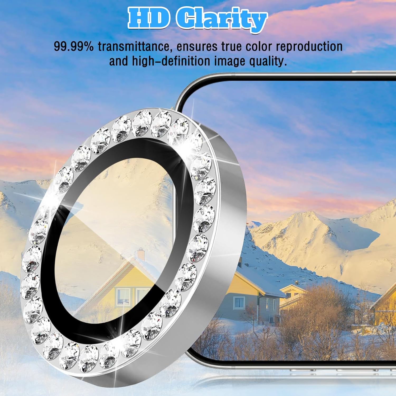 Orso Lens Camera Tempered Glass Black Diamonds iPhone 18 Pro/18 Pro Max ΠΡΟΣΤΑΣΙΑ ΟΘΟΝΗΣ Orso Orso Lens Camera Tempered Glass Black Diamonds iPhone 18 Pro/18 Pro Max - Image 2