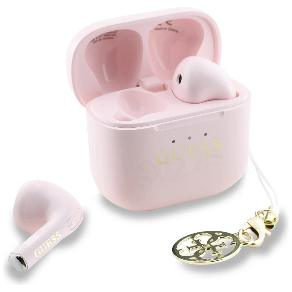Guess Wireless Earbuds TWS Effect Printed Classic Logo & Charm Pink ΑΚΟΥΣΤΙΚΑ-BLUETOOTH Guess Guess Wireless Earbuds TWS Effect Printed Classic Logo & Charm Pink - Image 5