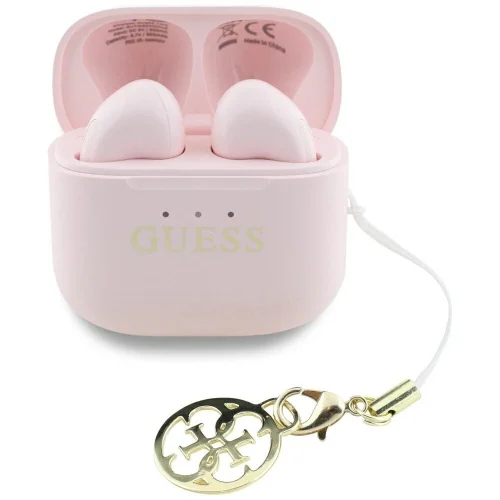 Guess Wireless Earbuds TWS Effect Printed Classic Logo & Charm Pink