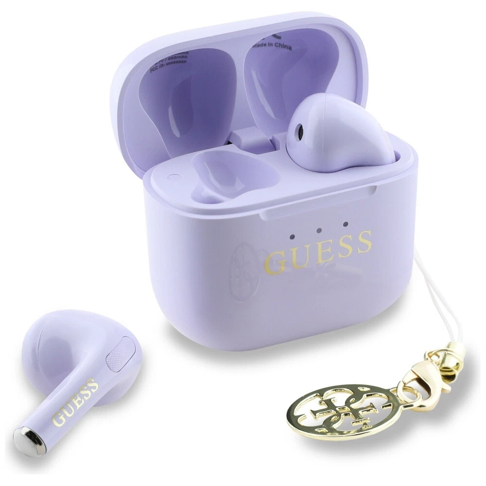 Guess Wireless Earbuds TWS Effect Printed Classic Logo & Charm Purple ΑΚΟΥΣΤΙΚΑ-BLUETOOTH Guess Guess Wireless Earbuds TWS Effect Printed Classic Logo & Charm Purple - Image 5