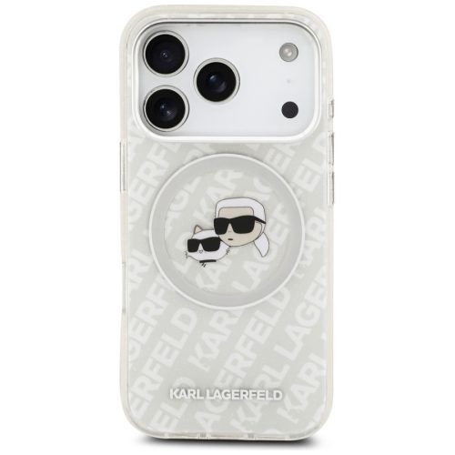 Alternative view of Θήκη Karl Lagerfeld IML Glitter Karl and Choupette Heads MagSafe Grey iPhone 17 Pro