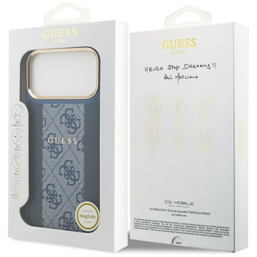 Θήκη Guess 4G Stripe Magsafe Blue iPhone 17 Pro Max ΘΗΚΕΣ Guess Θήκη Guess 4G Stripe Magsafe Blue iPhone 17 Pro Max - Image 7