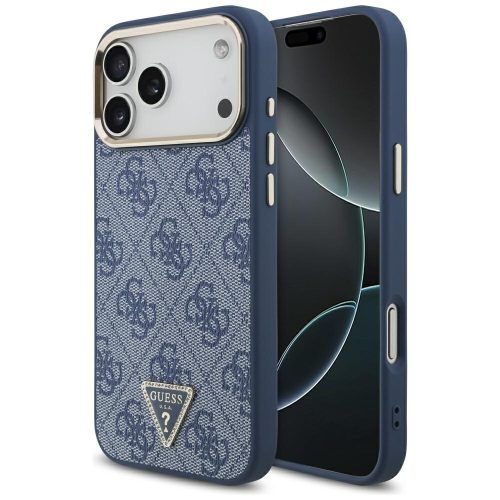 Θήκη Guess 4G Triangle Strass Magsafe Blue Gold iPhone 17 Pro ΘΗΚΕΣ Guess Θήκη Guess 4G Triangle Strass Magsafe Blue Gold iPhone 17 Pro