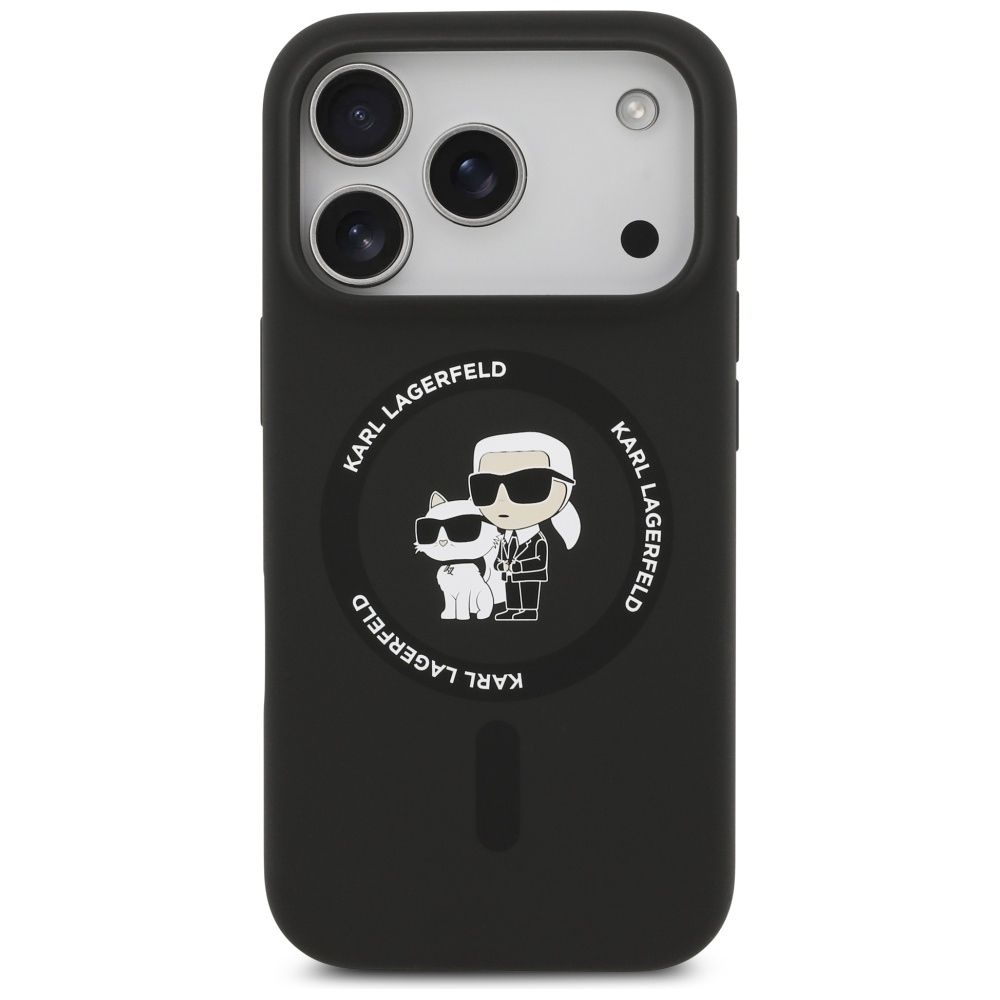 Θήκη Karl Lagerfeld Liquid Silicone Karl & Choupette MagSafe Black iPhone 17 Pro Max ΘΗΚΕΣ KARL LAGERFELD Θήκη Karl Lagerfeld Liquid Silicone Karl & Choupette MagSafe Black iPhone 17 Pro Max - Image 4