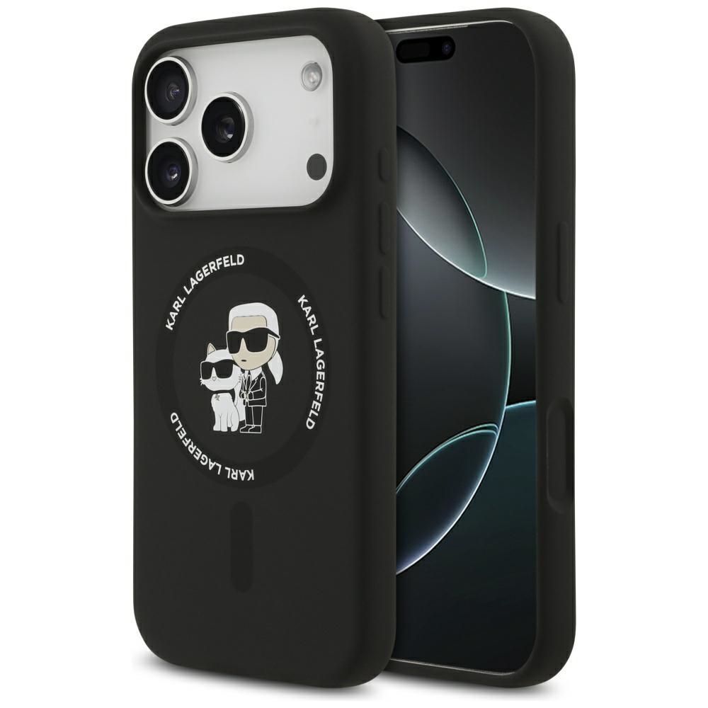 Θήκη Karl Lagerfeld Liquid Silicone Karl & Choupette MagSafe Black iPhone 17 Pro Max ΘΗΚΕΣ KARL LAGERFELD Θήκη Karl Lagerfeld Liquid Silicone Karl & Choupette MagSafe Black iPhone 17 Pro Max