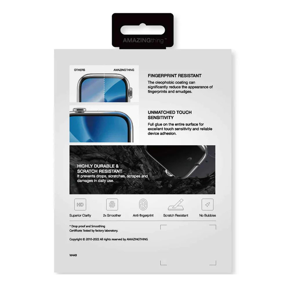 AmazingThing Radix Tempered Glass Impact Shield Black Apple Watch 49mm APPLE WATCH AmazingThing AmazingThing Radix Tempered Glass Impact Shield Black Apple Watch 49mm - Image 3