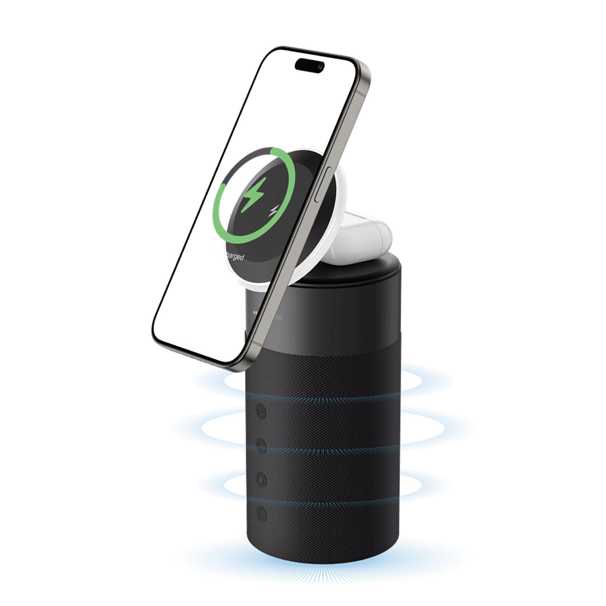 AmazingThing Explorer Pro Mag 4-in-1 Charging Station Speaker Black ΑΞΕΣΟΥΑΡ MAGSAFE AmazingThing AmazingThing Explorer Pro Mag 4-in-1 Charging Station Speaker Black