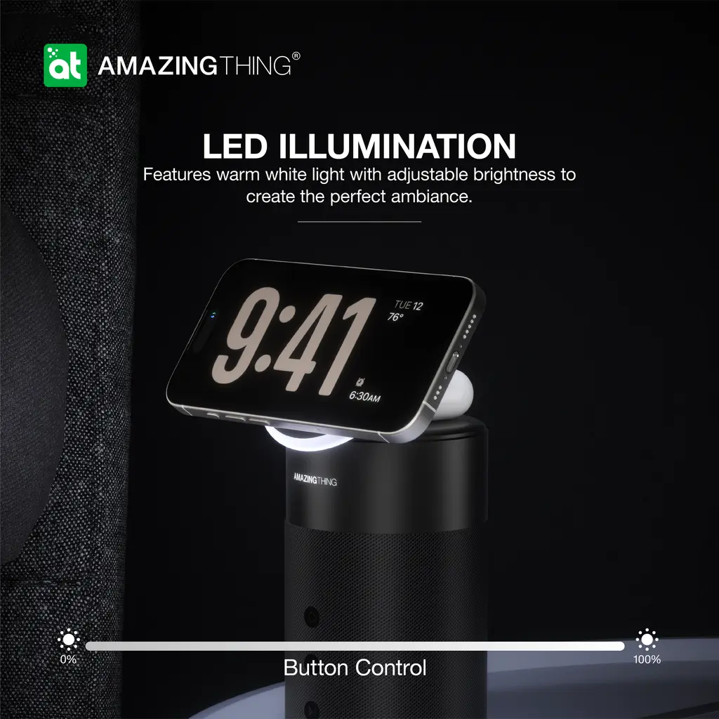 AmazingThing Explorer Pro Mag 4-in-1 Charging Station Speaker Black ΑΞΕΣΟΥΑΡ MAGSAFE AmazingThing AmazingThing Explorer Pro Mag 4-in-1 Charging Station Speaker Black - Image 3