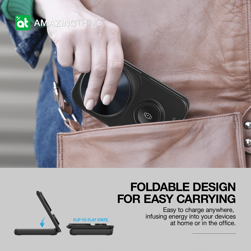 AmazingThing Explorer Go 6-in-1 PowerBank Station Stand 8000mAh Black POWERBANK MAGSAFE AmazingThing AmazingThing Explorer Go 6-in-1 PowerBank Station Stand 8000mAh Black - Image 3