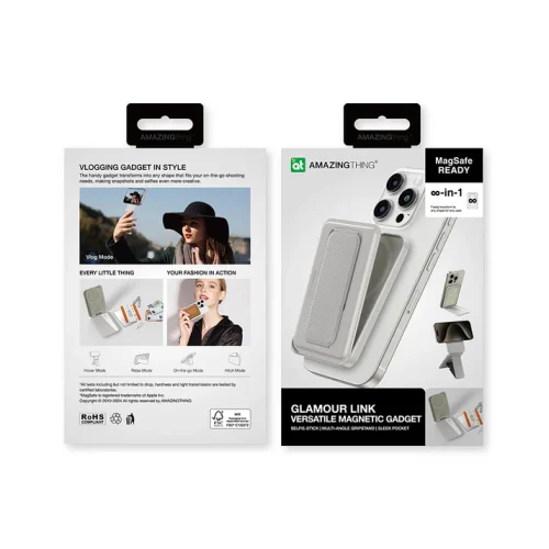 Alternative view of AmazingThing Glamour Link Versatile Magnetic Gadget Grey