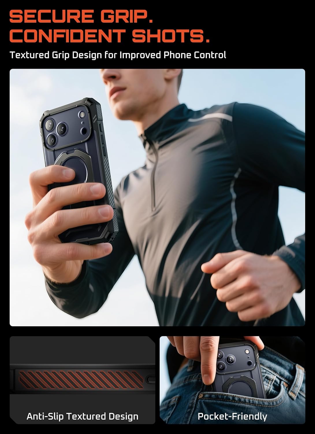Θήκη Supcase Unicorn Beetle Grip Pro MagSafe Black iPhone 17 Pro Max ΘΗΚΕΣ SUPCASE Θήκη Supcase Unicorn Beetle Grip Pro MagSafe Black iPhone 17 Pro Max - Image 6