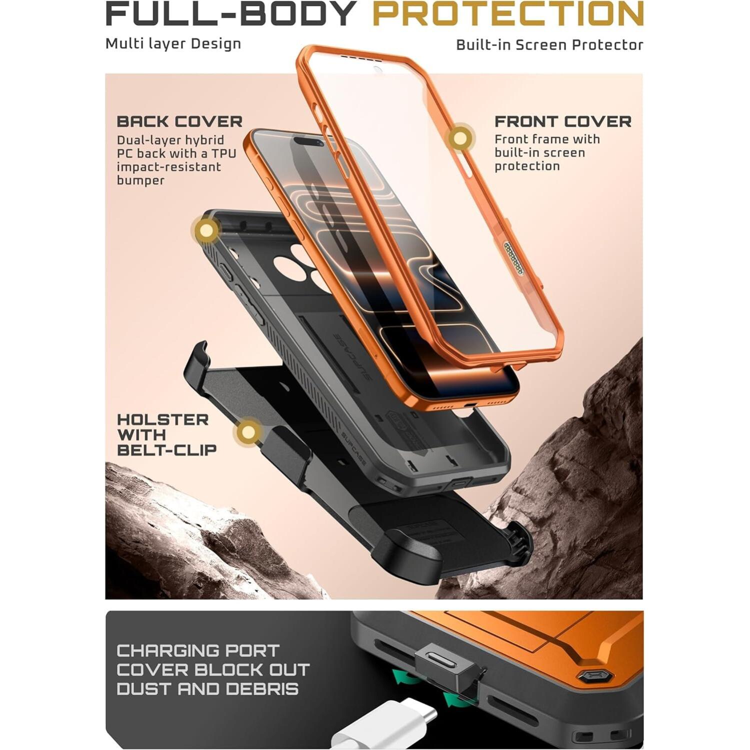 Θήκη Supcase Unicorn Beetle Pro 360 MagSafe Coral iPhone 17 Pro ΘΗΚΕΣ SUPCASE Θήκη Supcase Unicorn Beetle Pro 360 MagSafe Coral iPhone 17 Pro - Image 5