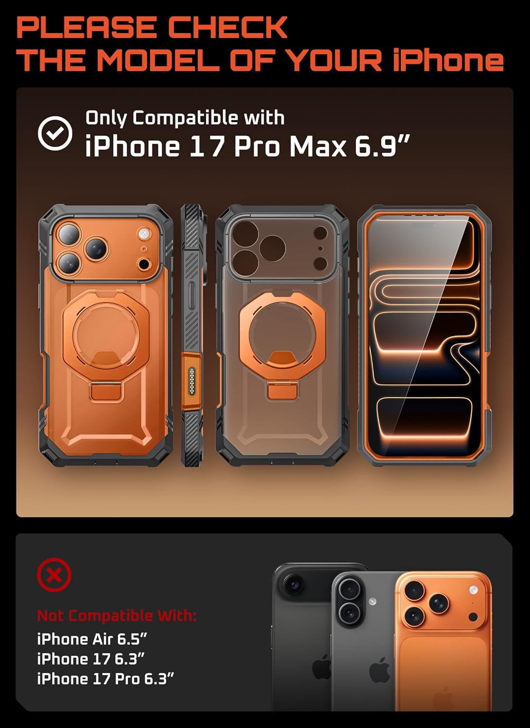 Θήκη Supcase Unicorn Beetle Grip Pro MagSafe Coral iPhone 17 Pro Max ΘΗΚΕΣ SUPCASE Θήκη Supcase Unicorn Beetle Grip Pro MagSafe Coral iPhone 17 Pro Max - Image 9