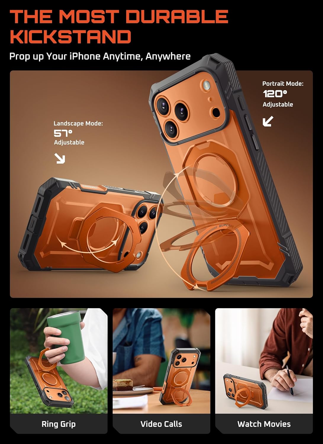 Θήκη Supcase Unicorn Beetle Grip Pro MagSafe Coral iPhone 17 Pro ΘΗΚΕΣ SUPCASE Θήκη Supcase Unicorn Beetle Grip Pro MagSafe Coral iPhone 17 Pro - Image 3