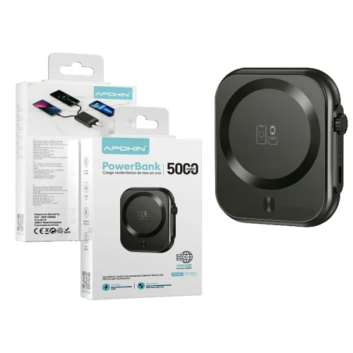 Apokin 3in1 MagSafe PowerBank 5000mAh Black