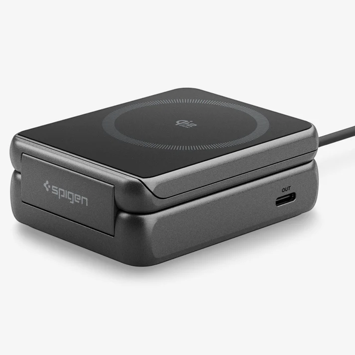 Spigen Essential Qi2.2 MagFit 2in1 Wireless Charger 25W Black (ACH10399) APPLE WATCH Spigen Spigen Essential Qi2.2 MagFit 2in1 Wireless Charger 25W Black (ACH10399) - Image 5