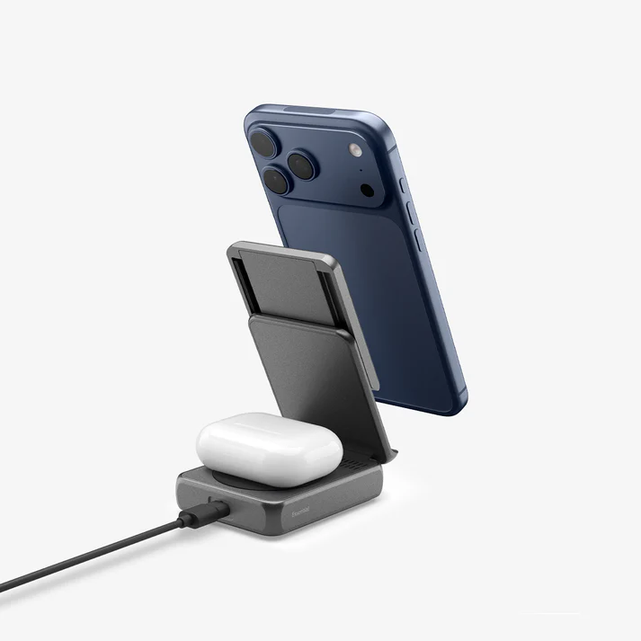 Spigen Essential Qi2.2 MagFit 2in1 Wireless Charger 25W Black (ACH10399) APPLE WATCH Spigen Spigen Essential Qi2.2 MagFit 2in1 Wireless Charger 25W Black (ACH10399) - Image 4