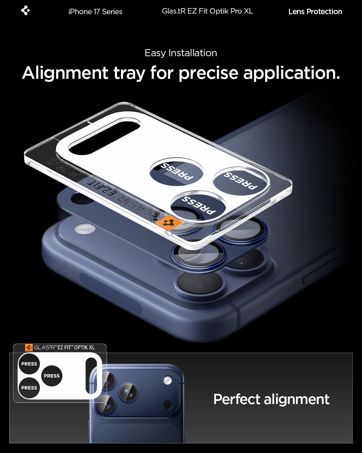 Spigen Glass tR EZ Fit Optik ProXL Blue iPhone 17 Pro Max Προστασία Οθόνης iPhone Spigen Spigen Glass tR EZ Fit Optik ProXL Blue iPhone 17 Pro Max - Image 9