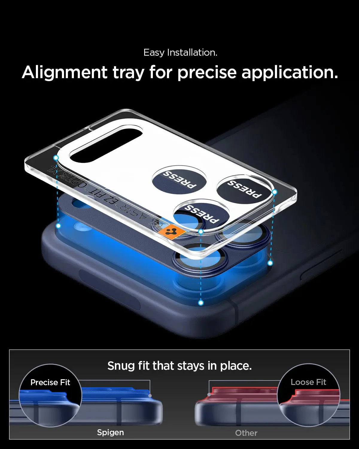 Spigen Glass tR EZ Fit Optik ProXL Blue iPhone 17 Pro Max Προστασία Οθόνης iPhone Spigen Spigen Glass tR EZ Fit Optik ProXL Blue iPhone 17 Pro Max - Image 4