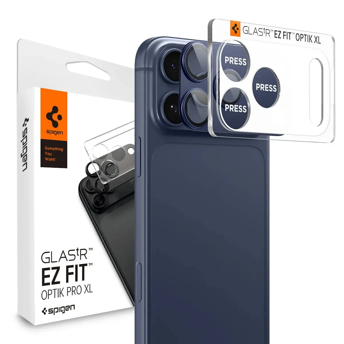 Spigen Glass tR EZ Fit Optik ProXL Blue iPhone 17 Pro Max Προστασία Οθόνης iPhone Spigen Spigen Glass tR EZ Fit Optik ProXL Blue iPhone 17 Pro Max