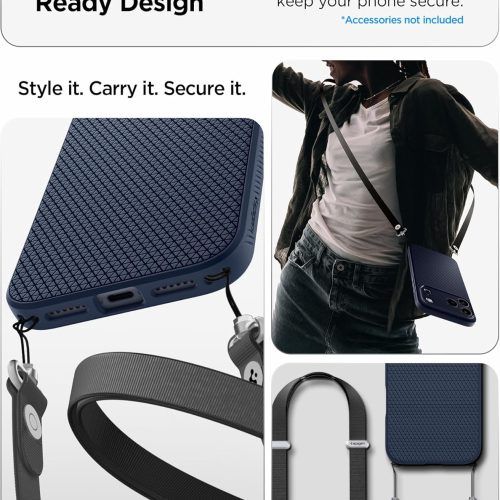Alternative view of Θήκη Spigen Liquid Air Matte Navy Blue iPhone 17 Pro Max