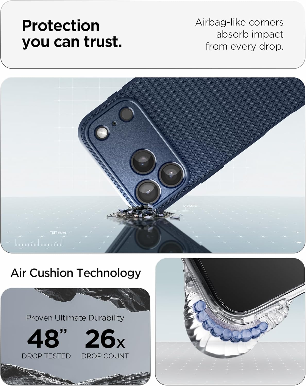 Θήκη Spigen Liquid Air Matte Navy Blue iPhone 17 Pro Max ΘΗΚΕΣ Spigen Θήκη Spigen Liquid Air Matte Navy Blue iPhone 17 Pro Max - Image 4