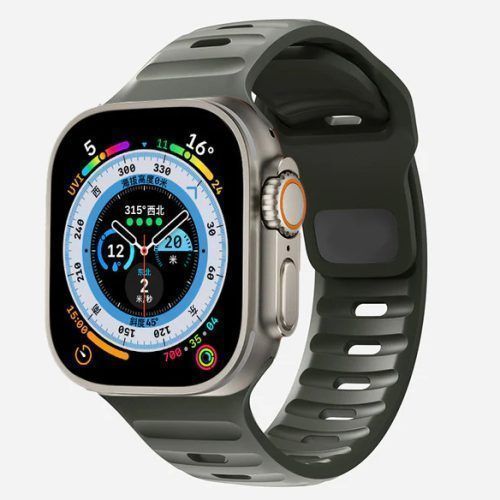 Orso Silicone Line Band Olive Green Apple Watch 44/45/46/49mm