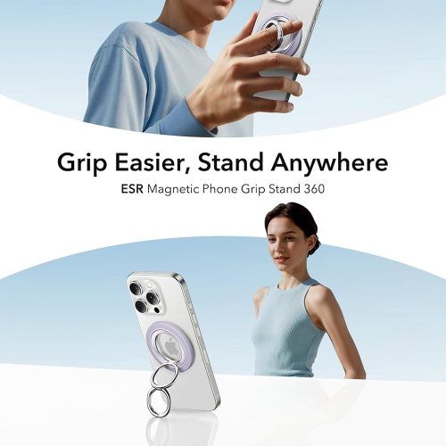 Alternative view of ESR HaloLock MagSafe 360 Ring Stand Lavender